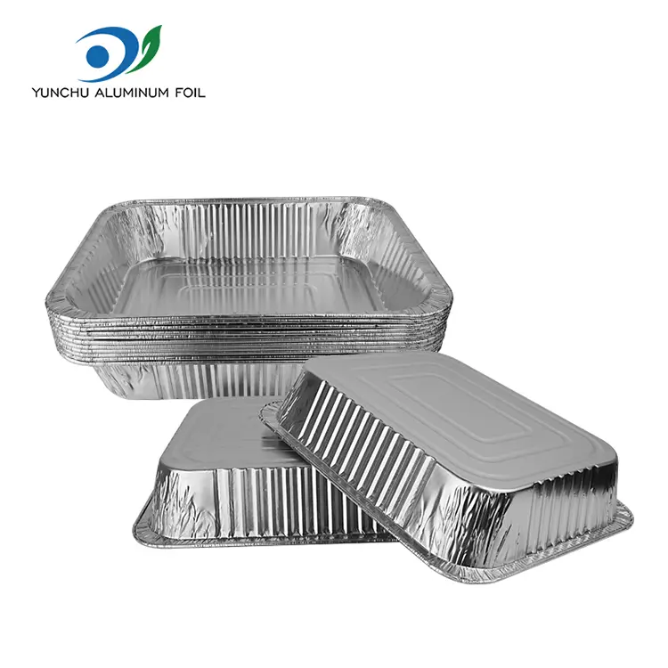 PROMPTIO Barbecue Takeaway Silver Aluminium Foil Containers