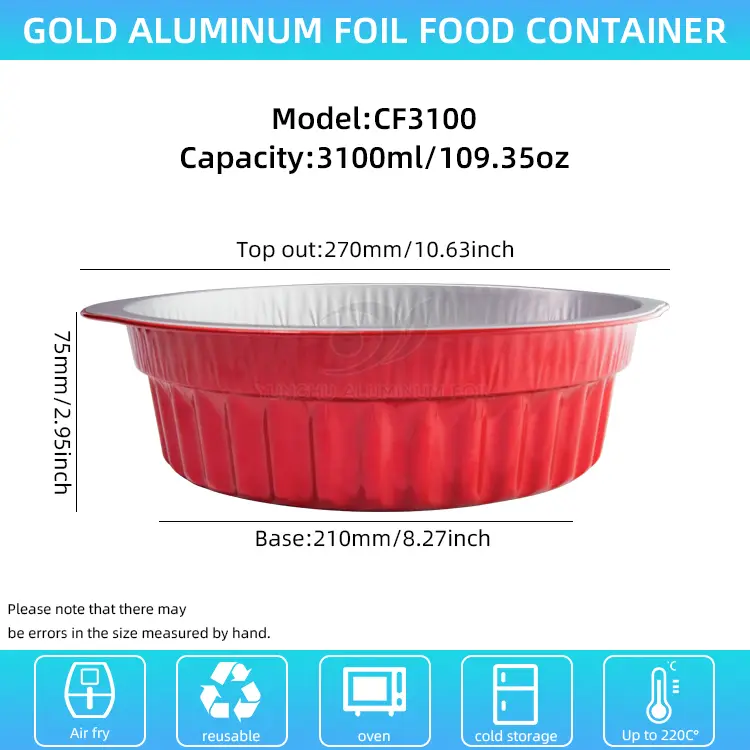 PROMPTU calidum ollam ollam et Pans rubrum aluminium ffoyle continentia