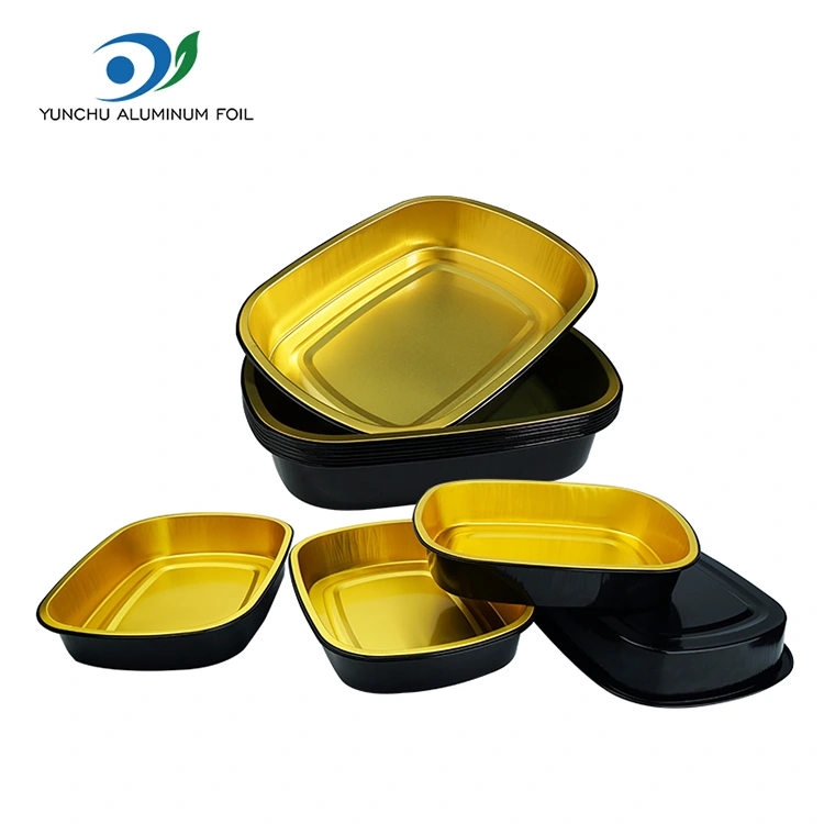 PROMPTU Nigrum Aurum Cratering rectangulum Aluminium Foil Containers