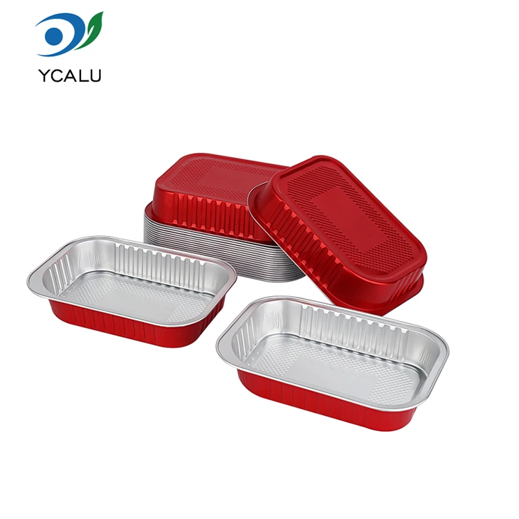 Sigillum rubeum quadratum Aluminium Foil Containers disposable obsonare