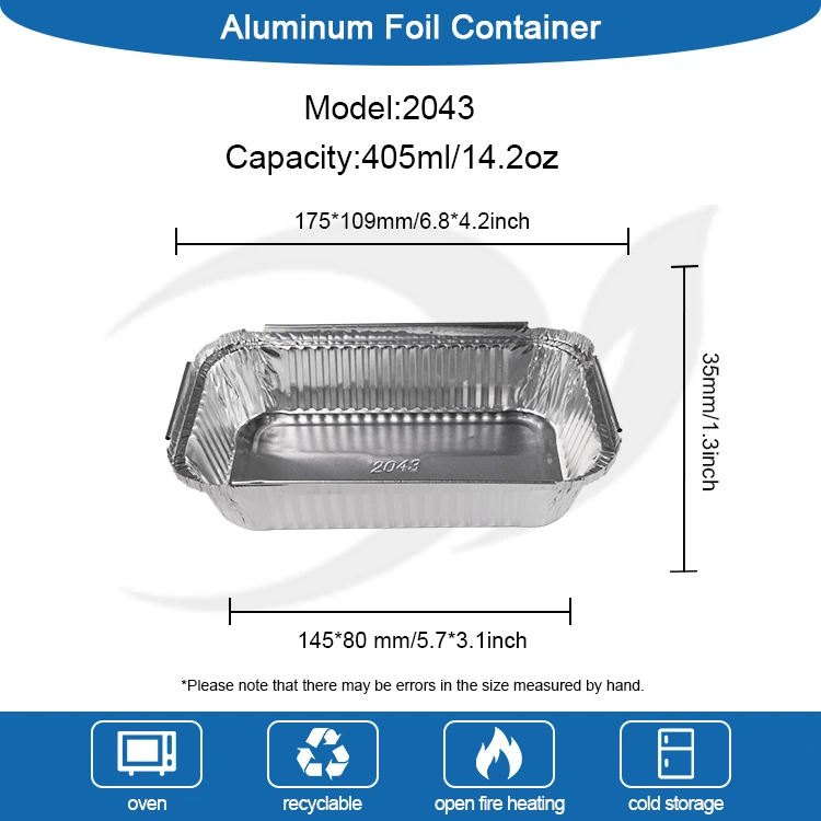 PROMPTU ieiunium cibum Box barbecue Silver Aluminium Foil Containers