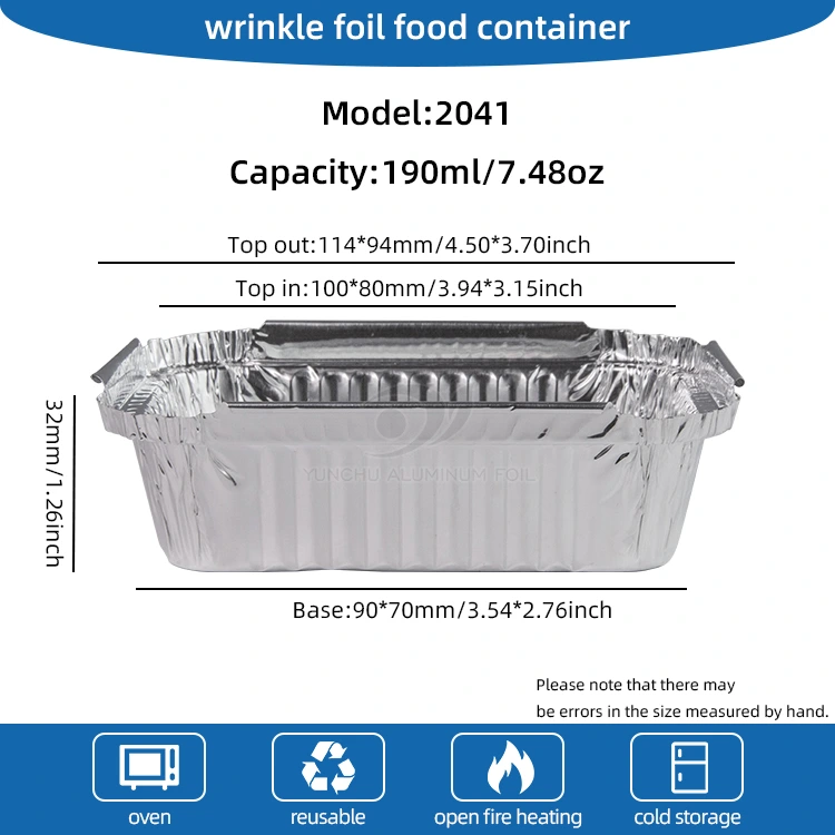 PROMPTU PROFUSUS Box barbecue Silver Aluminium Foil Containers