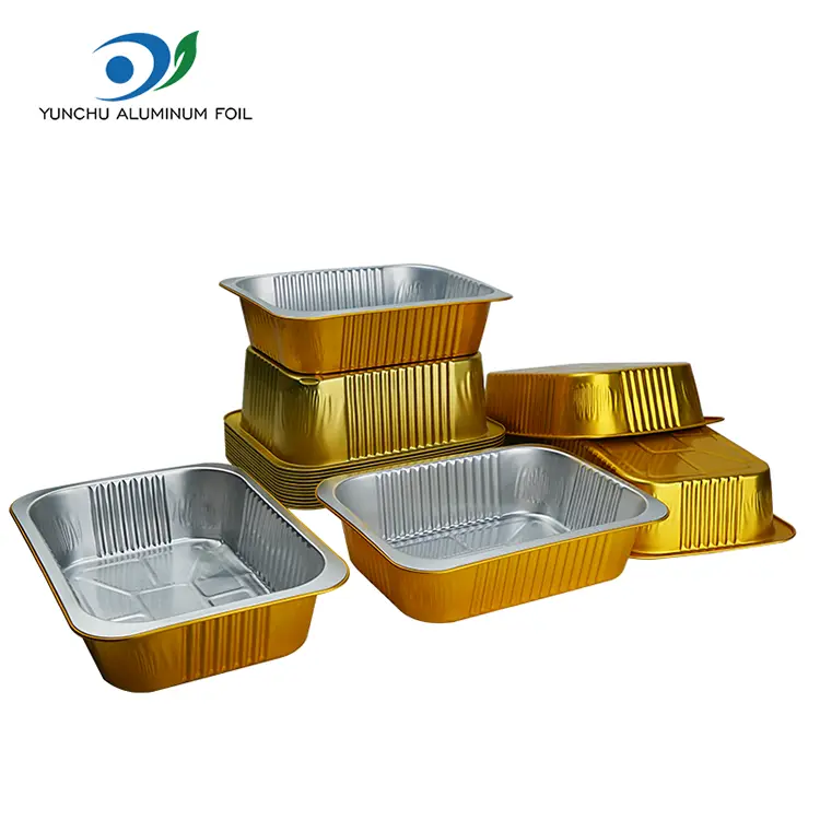 PROMPTU rectangulum metus Takeaway Silver Aluminium Foil Containers
