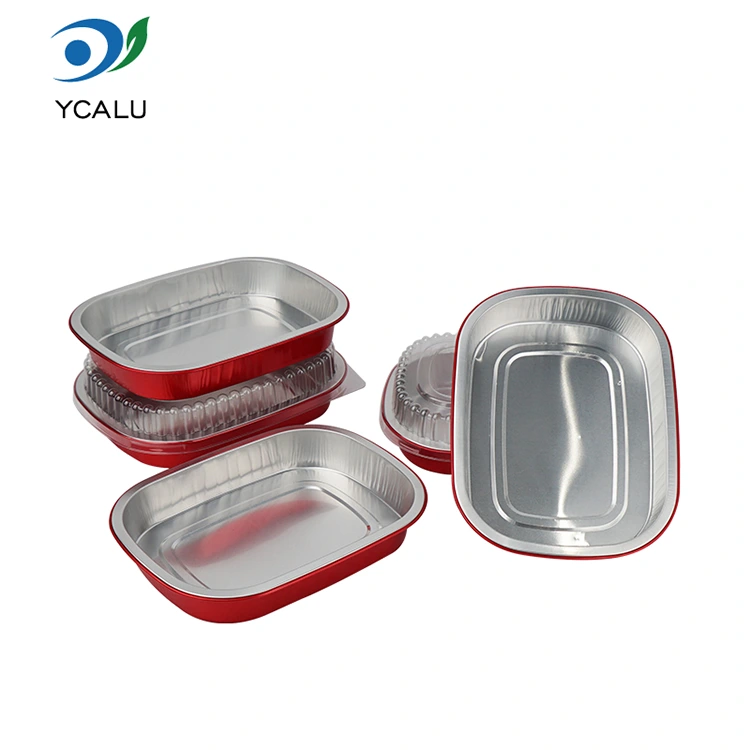 Arca prandii red disponibile quadratum Aluminium Foil Containers
