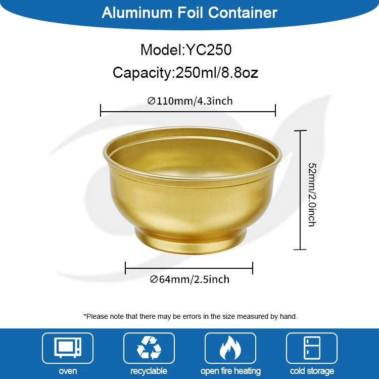 PROMPTU circum parva Aurum Crater Aluminium Foil Containers