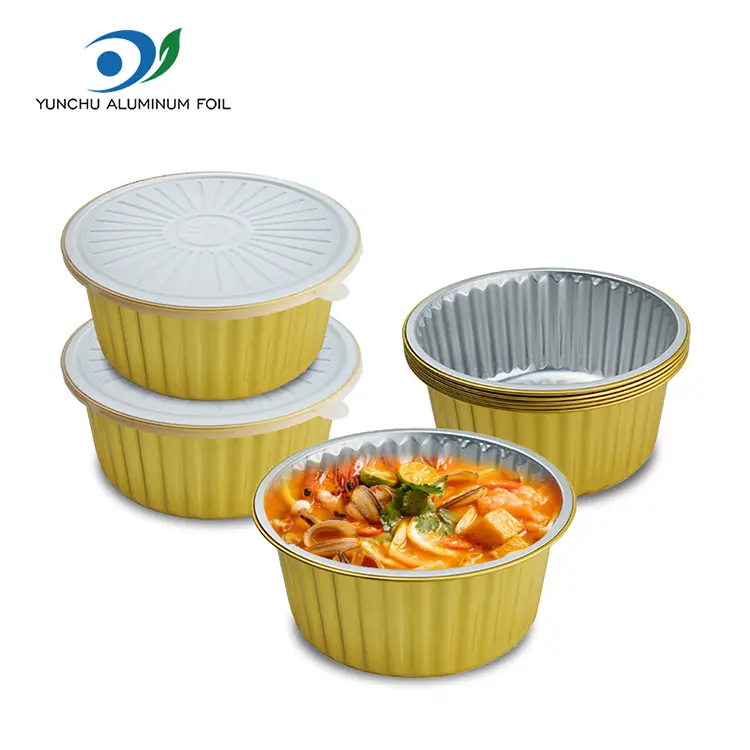 PROMPTU Sealable Golden per Aluminium Foil Containers