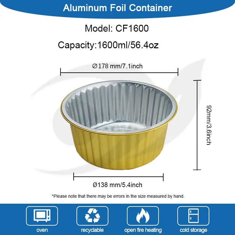 PROMPTU signatum Takeaway Aurum Aluminium Foil Containers