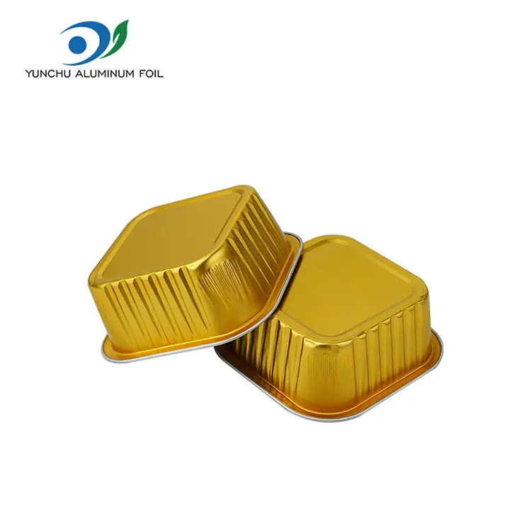 Food Grade Smooth Square Aluminium Foil Containers