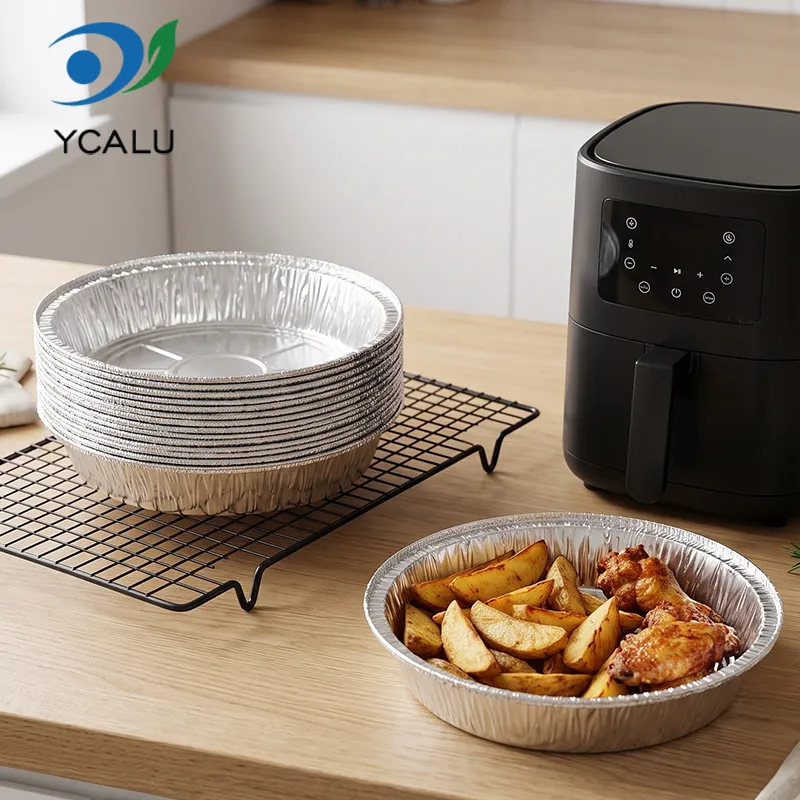 Air Fryer Food Silver Aluminium Foil Containers