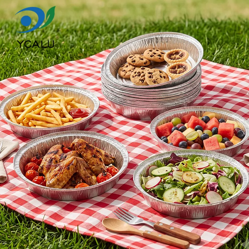 Air Fryer Food Silver Aluminium Foil Containers