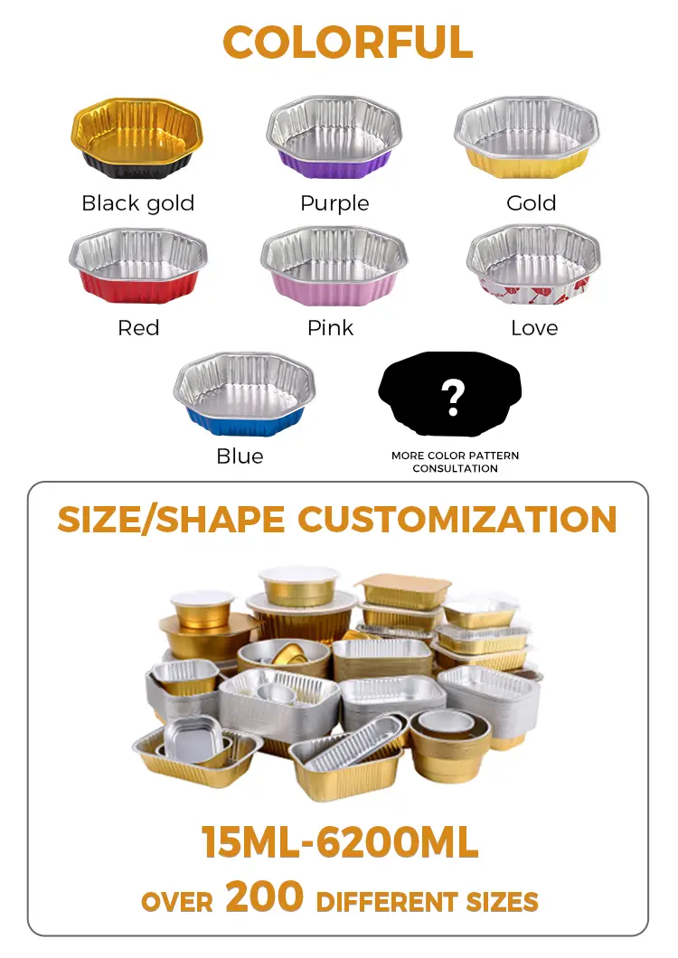 Special-Shaped Cake Cup Smoothwall Aluminum Foil Containers