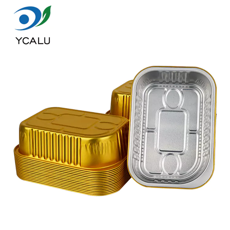 Eco Friendly Disposable Square Foil Containers For Food Industry