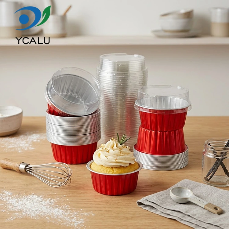 Uni-vicis coctus vario cupcakes teres Aluminium Foil Containers