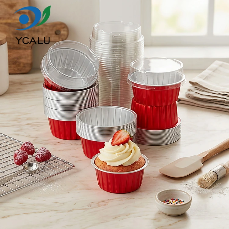 Uni-vicis coctus vario cupcakes teres Aluminium Foil Containers