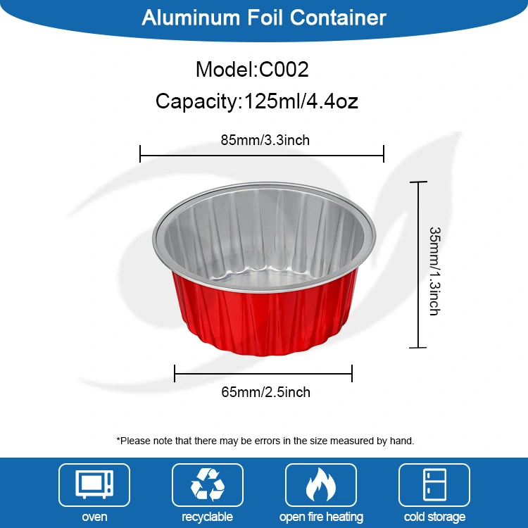 Uni-vicis coctus vario cupcakes teres Aluminium Foil Containers