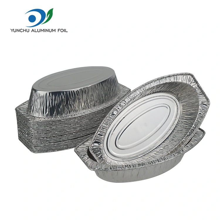 Oval coctum panes argentum aluminium ffoyle continentia