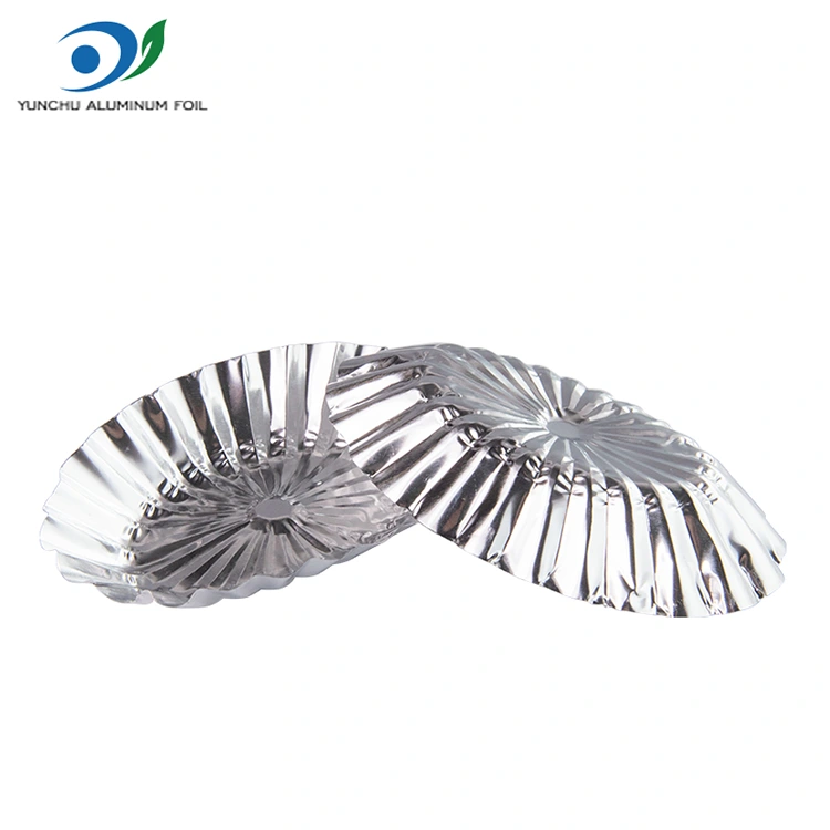 Oval Lace Custard Tart Silver Aluminium Foil Foil Cibum Continentis