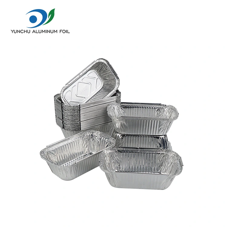 Rectangulum coxit rice argentum Aluminium Foil Containers