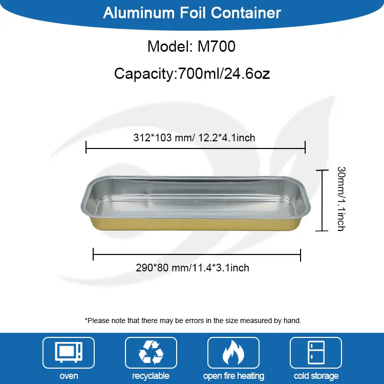 Rectangular panem Smoothwall Aluminium Foil Containers