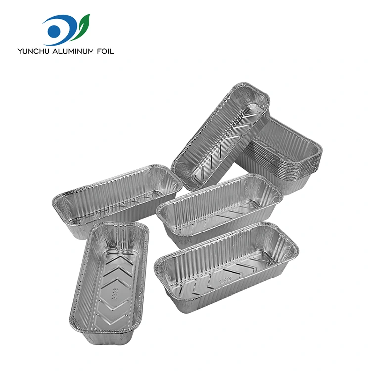Rectangulum panis Tray Pistoria Sheet Silver Aluminium Foil Containers