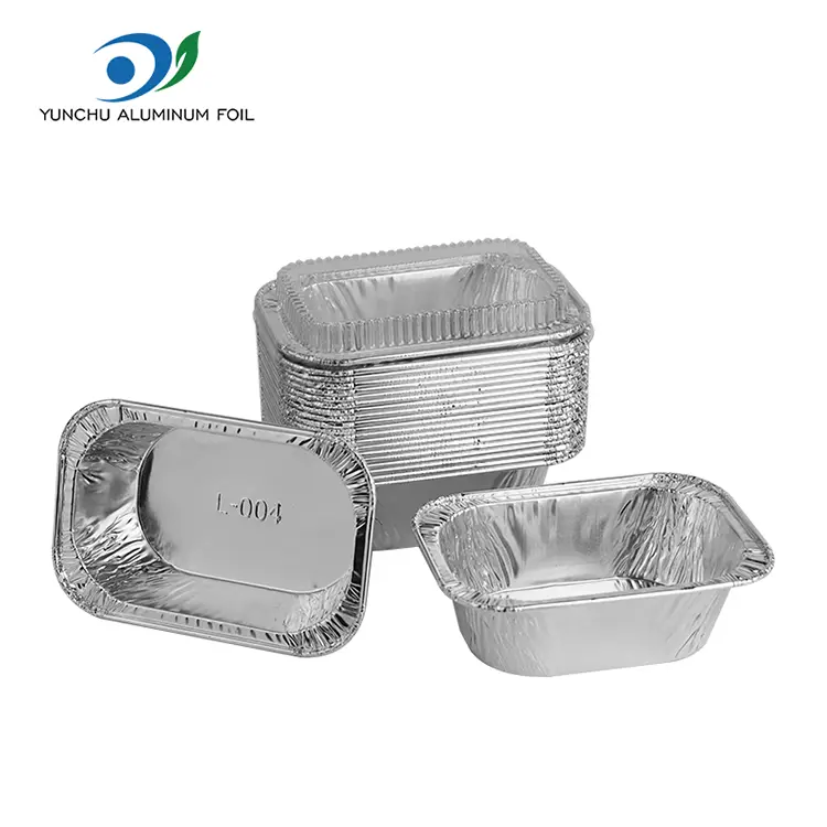 Rectangulum crustulam pistoria argentum Aluminium Foil Containers