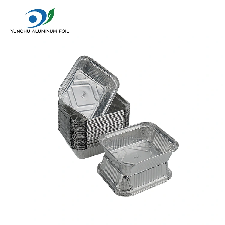 Rectangular Gratin est packaged Silver Aluminium Foil Containers