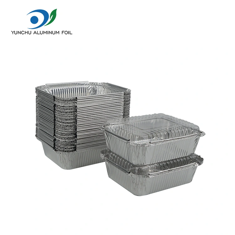 Rectangular Gratin est packaged Silver Aluminium Foil Containers