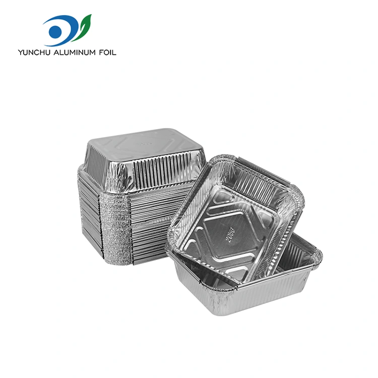 Rectangular Gratin est packaged Silver Aluminium Foil Containers