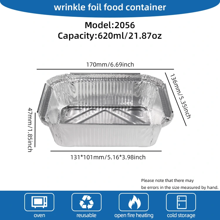 Rectangular Gratin est packaged Silver Aluminium Foil Containers