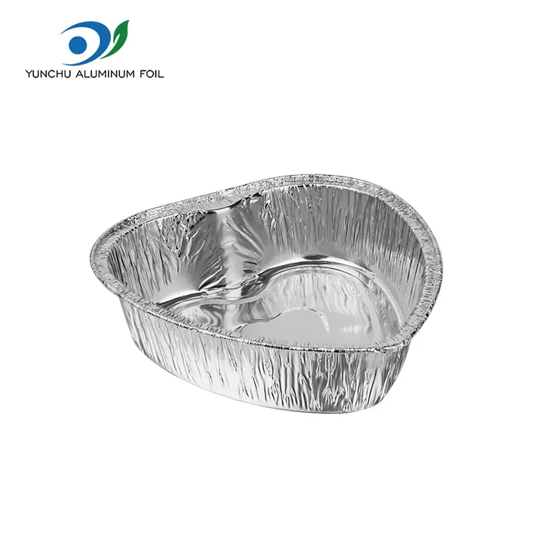 Special-Shaped Cordis Crustulam Pan Takeaway Silver Aluminium Foil Containers