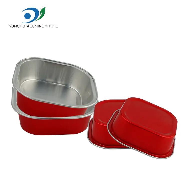 Quadratum coxit incrassatis smoothwall Aluminium Foil Containers