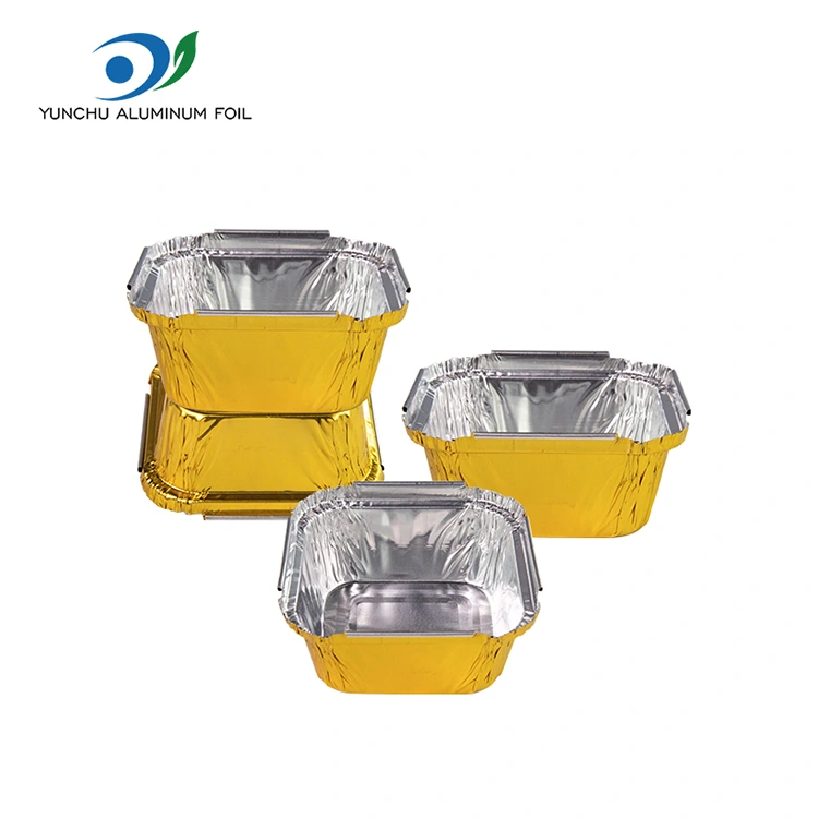 Quadratum Pistoria clibanus Silver Aluminium Foil Containers