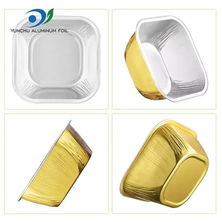 Quadratum color pistoria smoothwall Aluminium Foil Containers