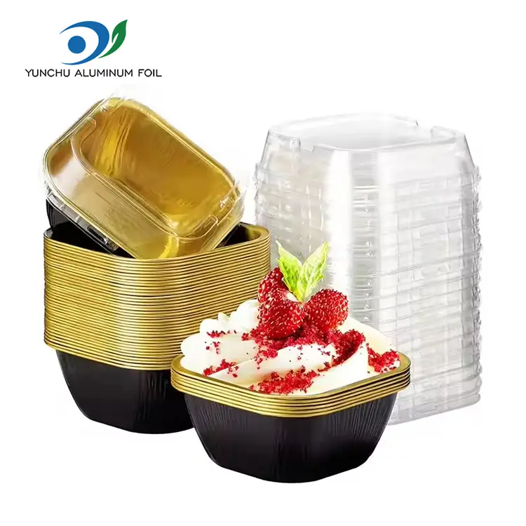 Quadratum color pistoria smoothwall Aluminium Foil Containers