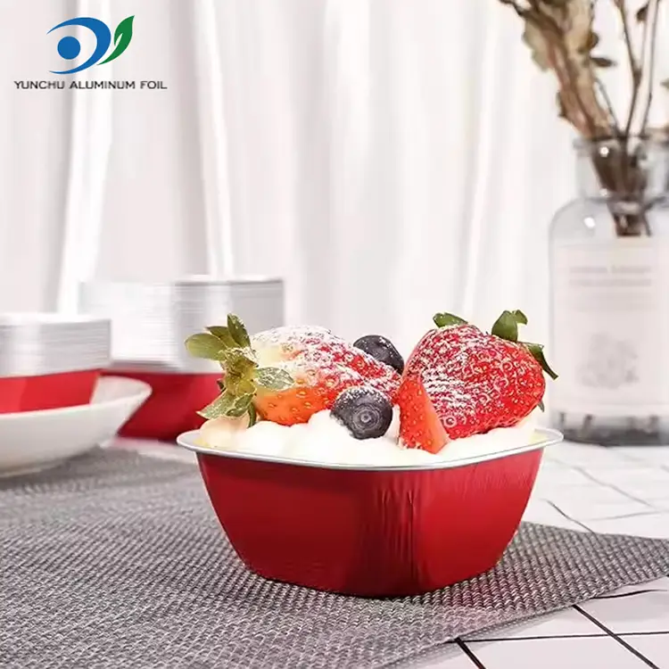 Quadratum color pistoria smoothwall Aluminium Foil Containers