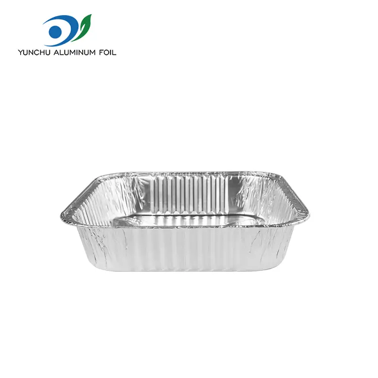 Square Takeaway Silver Aluminium Foil Containers