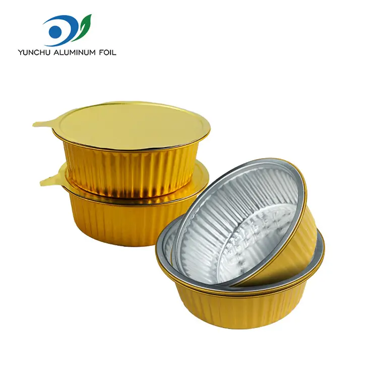 Takeaway parva calidum ollam aureum per aluminium ffoyle continentia