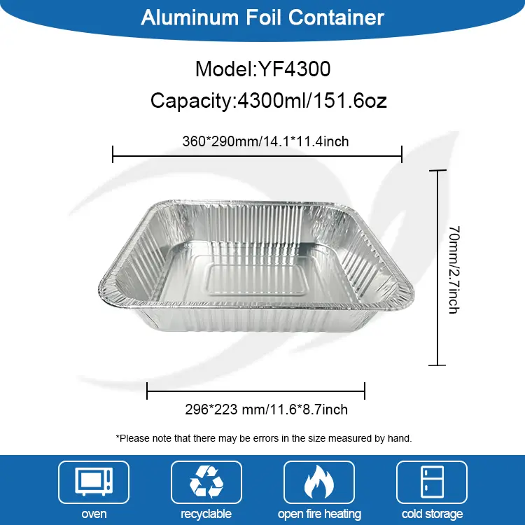 PROMPTIO Barbecue Takeaway Silver Aluminium Foil Containers